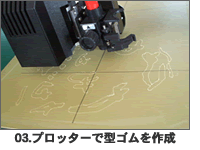 プロッターで型ゴムを作成